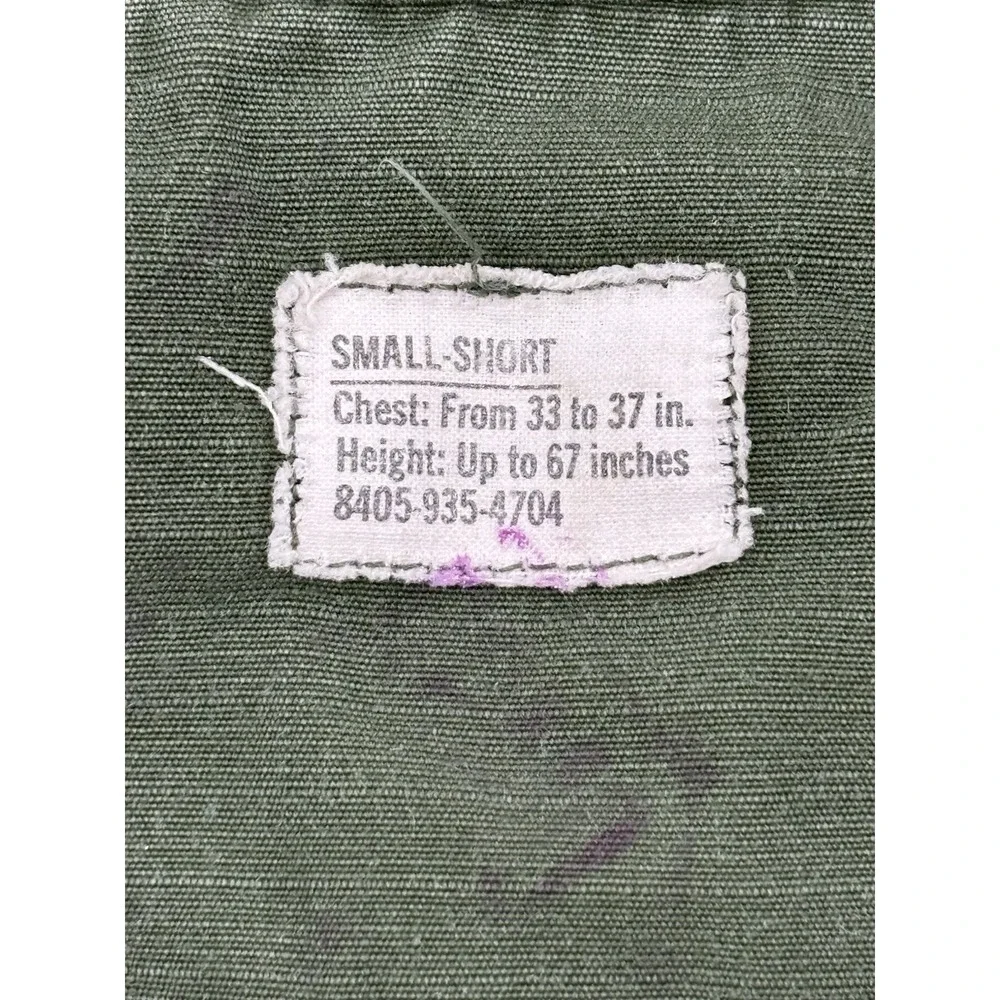 Vietnam Jacket 107 Combat Ripstop Slant Tropical Wind Ripped Mens Small